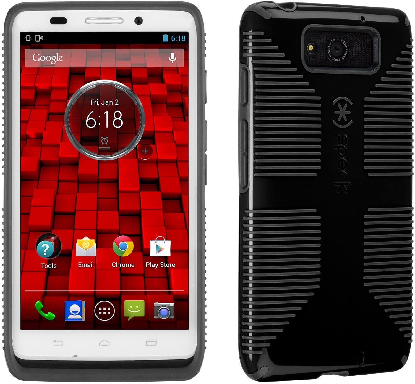Speck Products Candy Shell Grip Case for Motorola Droid MAXX - Black/Slate Grey