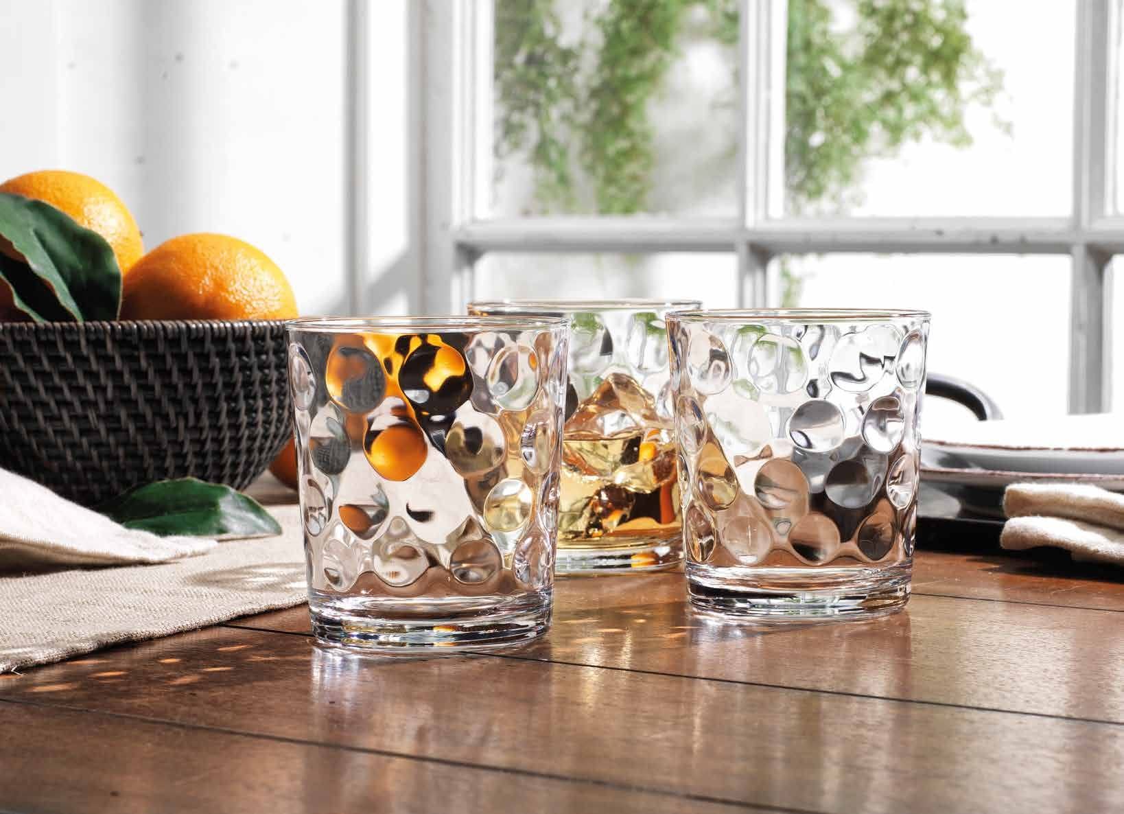 Glaver's Whiskey Glasses 13 oz Set of 4 - Multicolor Barware for Whisky, Scotch, Bourbon & Cocktails