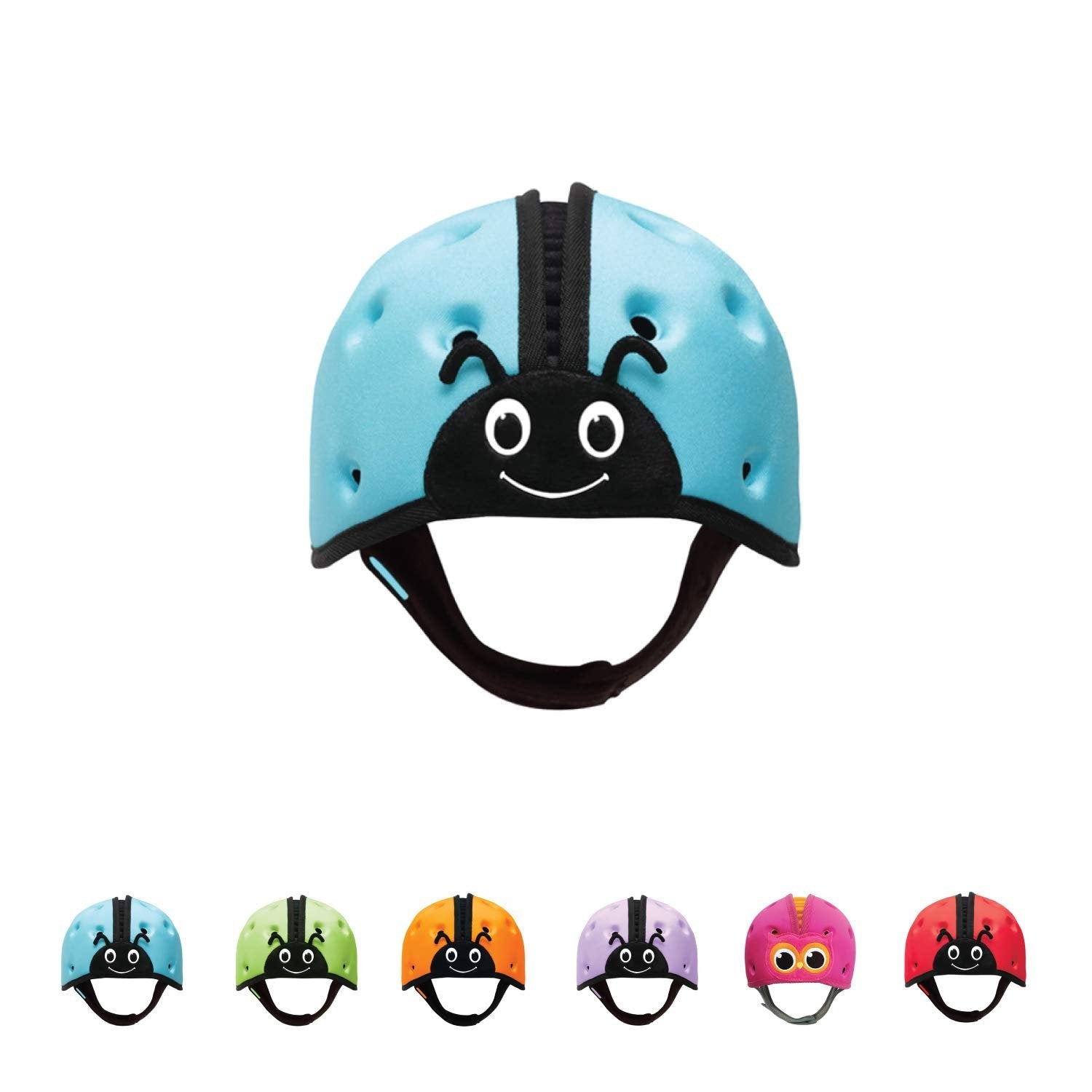 SafeheadBABY Infant Safety Helmet Ladybird Blue Size 1, Crawling Walking Protection, Ultra-Lightweight