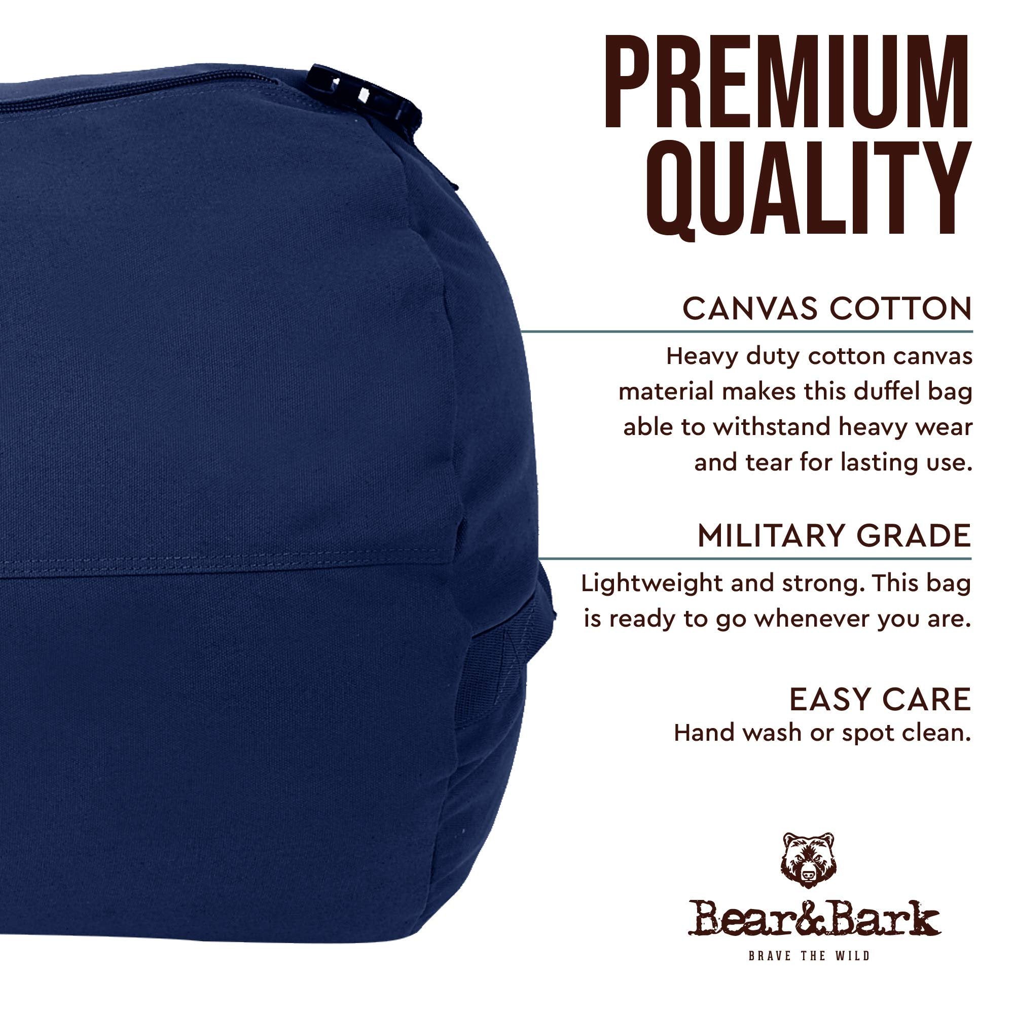 Extra Large Duffle Bag - Blue 46"x20" - 236.8L - Canvas Military and Army Cargo Style Duffel Tote for Men and Women - College Student, Dorm, Backpacking, X-Large Travel and Storage Shoulder Bag