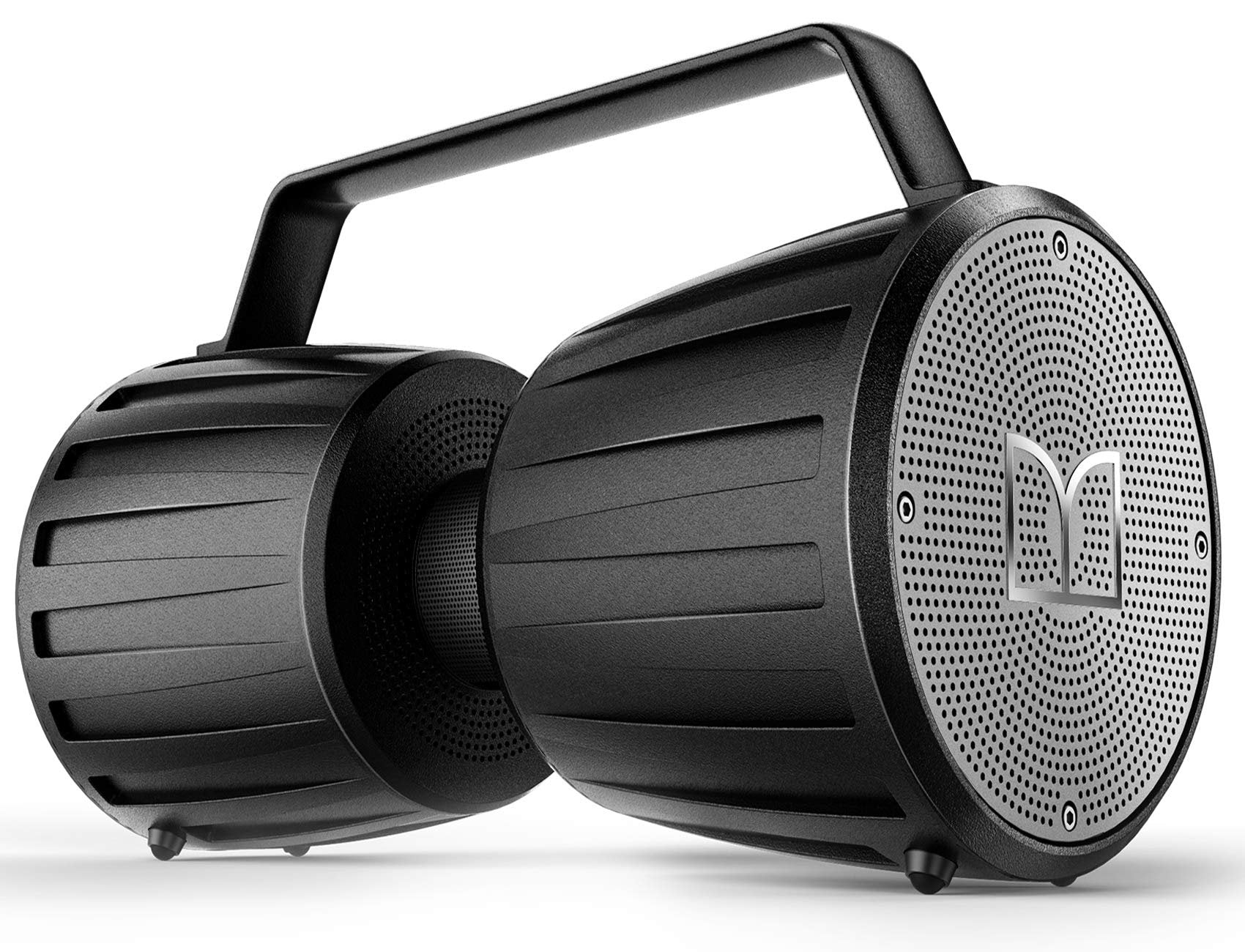 Monster Adventurer Force Bluetooth Speaker IPX7 Waterproof Speaker 5.0 with Microphone Input, 40W Portable Bluetooth Speakers with 40H Playtime for Indoor Outdoor Party, Black