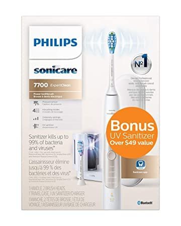 Philips Sonicare® Electric Toothbrush Bundle with Smoocu Case and Charging Dock - Sonic Whitening Toothbrush with Smart Timer and 3 Intensity Settings - Orthodontics and Veneers-Safe