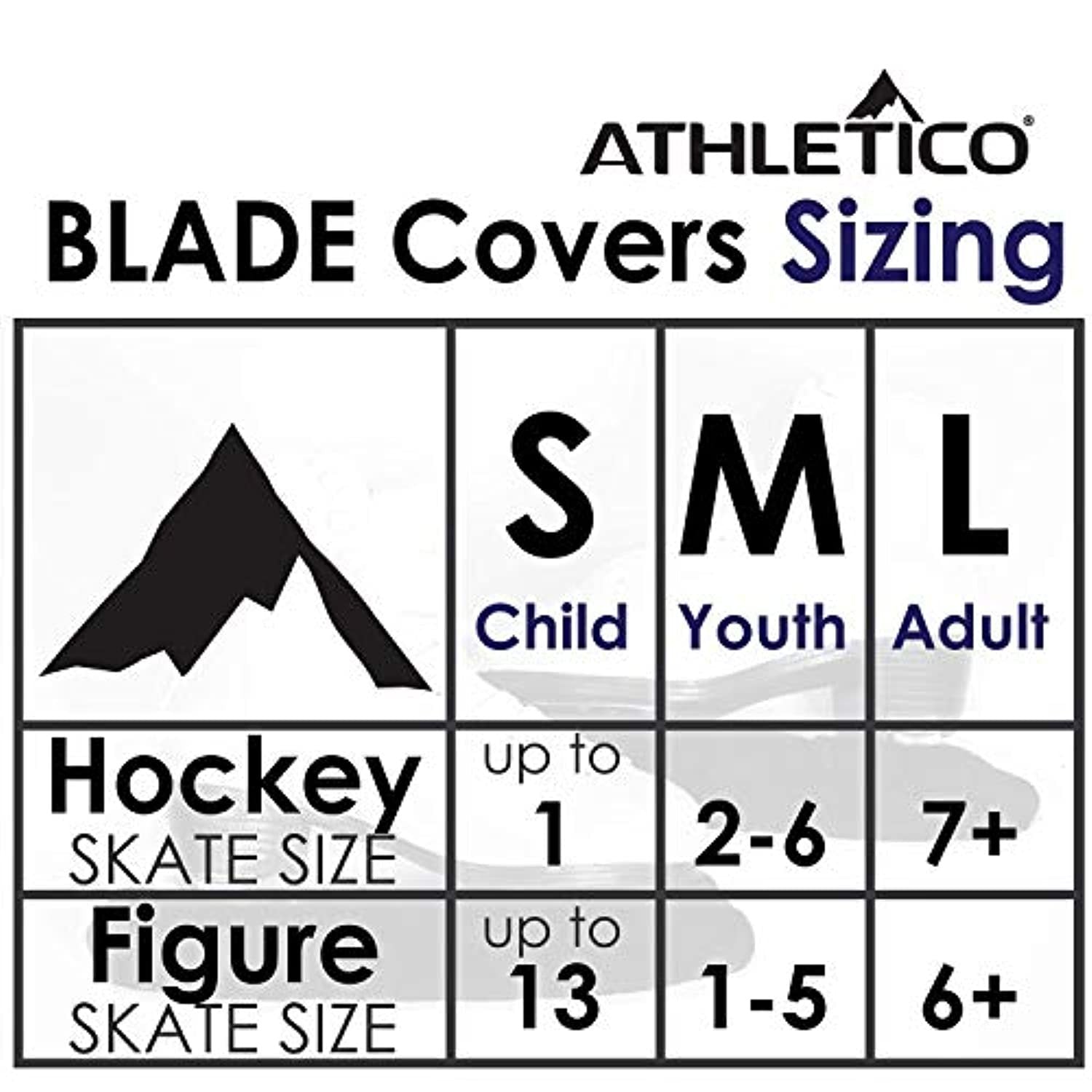 Athletico Ice Skate Blade Covers - Guards for Hockey, Figure, and Ice Skates - Small Black Soakers for Men, Women, Kids