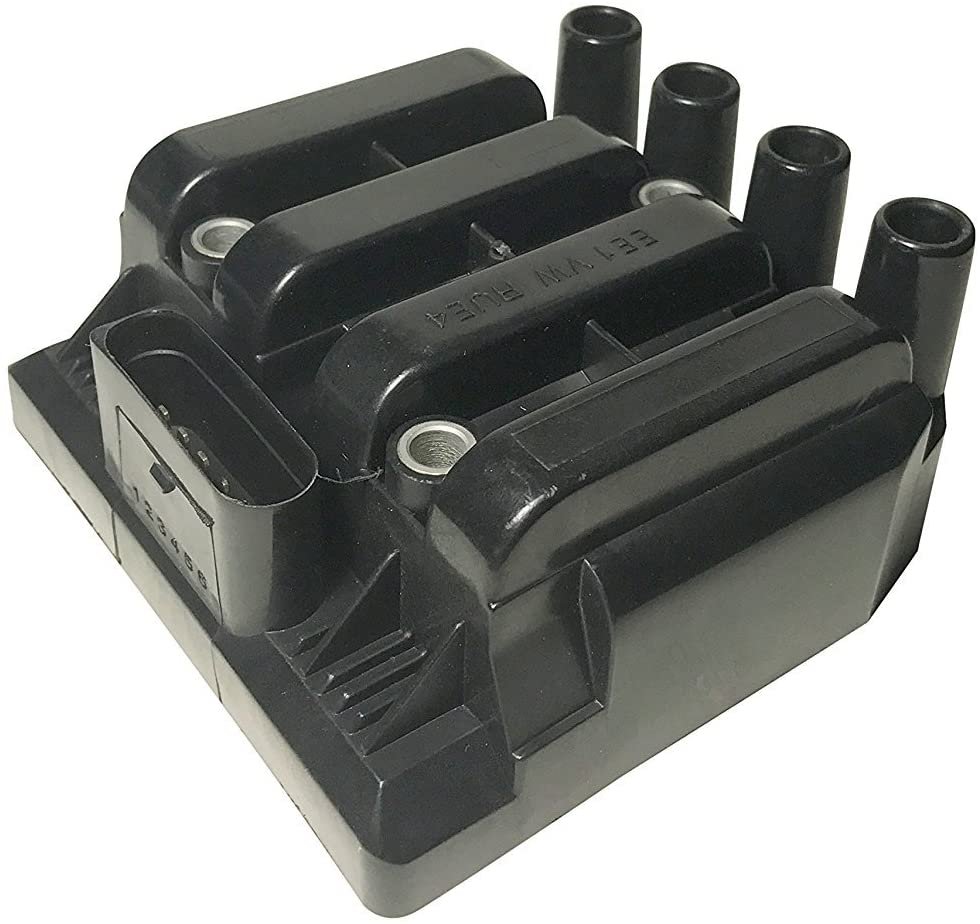 Ignition Coil Pack - Replaces 06A905097A - Compatible with Volkswagen Golf, Jetta, Beetle 2.0L Vehicles - Fits 2001, 2002, 2003, 2004, 2005 Models