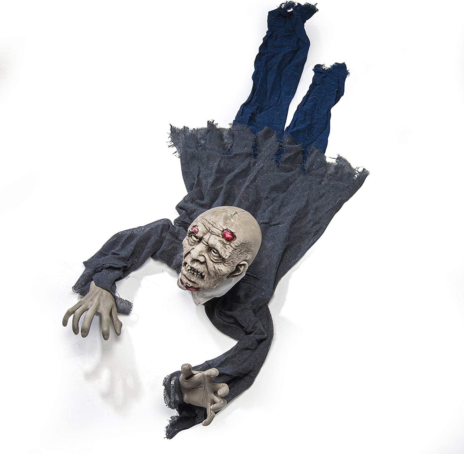 Halloween Zombie Decoration with Flowing Robe, Black, Outdoor Prop for Best Decor - Free Shipping