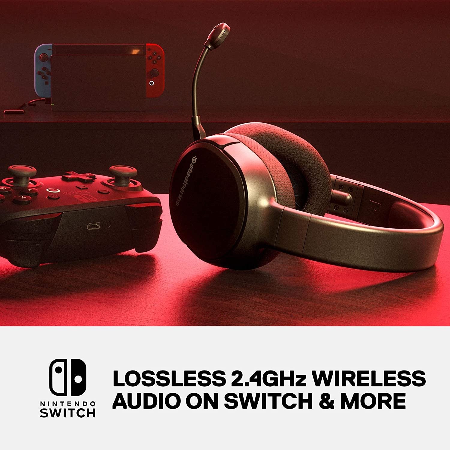 SteelSeries Arctis 1 Wireless Gaming Headset – USB-C Wireless – Detachable ClearCast Microphone