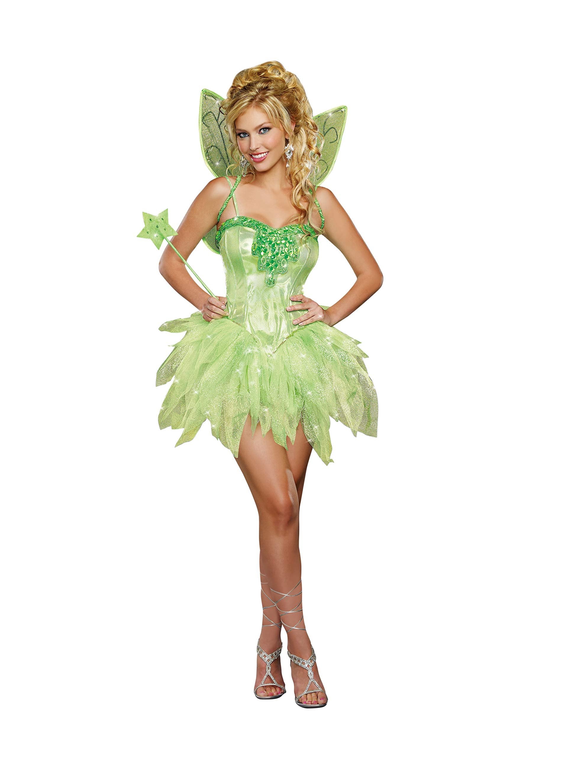 Dreamgirl Fairy-Licious Costume Green Small - Free Shipping & Returns