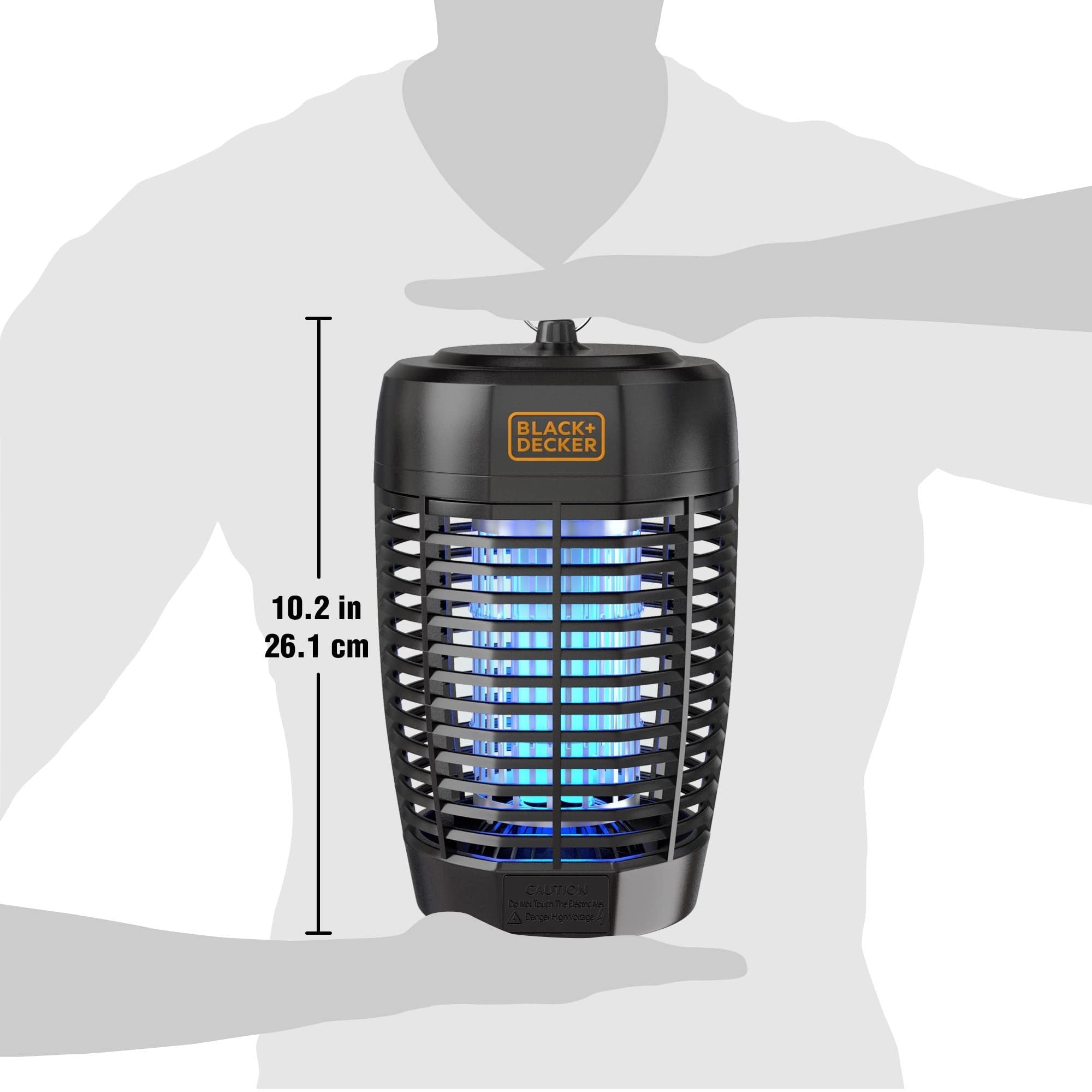 BLACK+DECKER Bug Zapper - 1/3 Acre Coverage - Black - Mosquito Repellent & Fly Traps for Indoors/Outdoors - Gnat & Moth Traps for Home, Deck, Garden, Patio - 1 Count