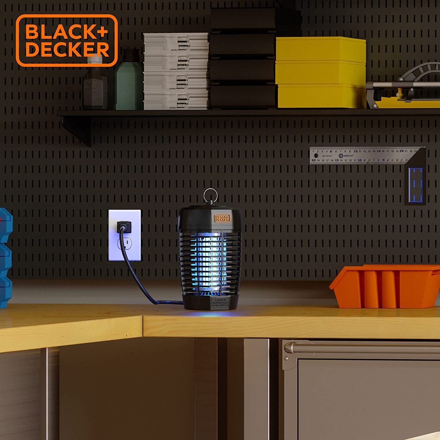 BLACK+DECKER Bug Zapper - Outdoor Mosquito Repellent & Fly Killer - Black, 1 Count - Ideal for Home, Deck, Garden & Patio