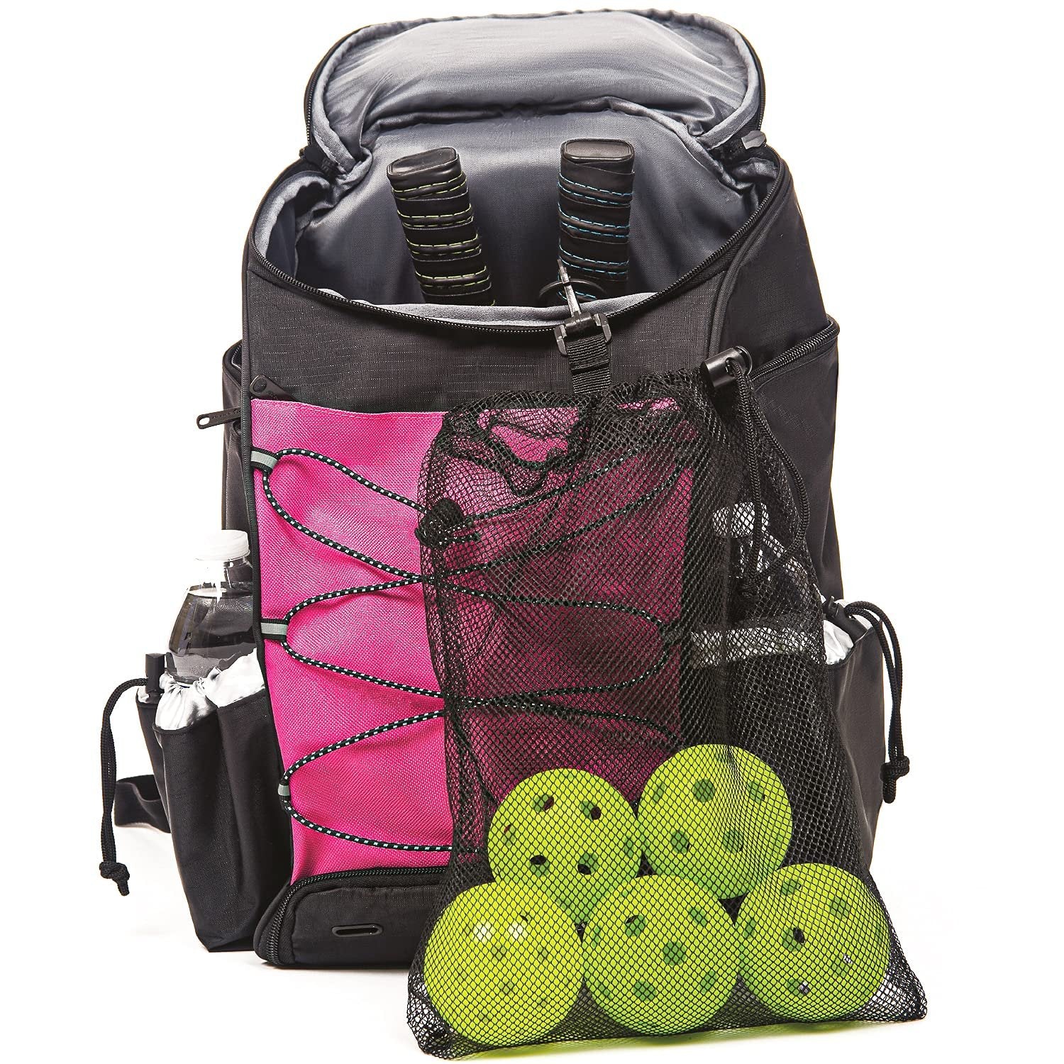 Athletico Pickleball Backpack - Large Pink Bag w/ Ball Holder - Free Shipping & Returns
