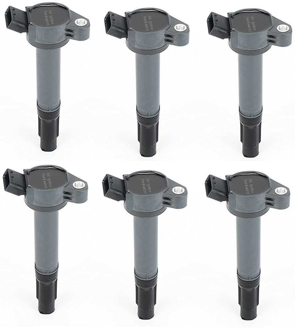 Set of 6 Ignition Coil Pack Fits Toyota, Lexus & Scion - 2.7L, 3.5L V6 - Compatible with Camry V6, Avalon, Sienna, Rav4 - Replaces 90919-A2007
