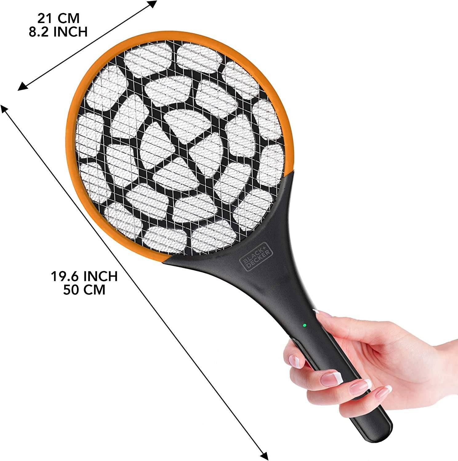 BLACK+DECKER PRO 2.0 Electric Fly Swatter Black - Battery Powered Bug Zapper Racket - Handheld Indoor & Outdoor Non-Toxic Safe for Humans & Pets - 1 Count