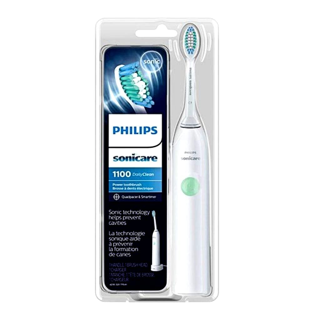 Philips Sonicare HX3411/05 Electric Toothbrush DailyClean 1100 with QuadPacer & Smartimer
