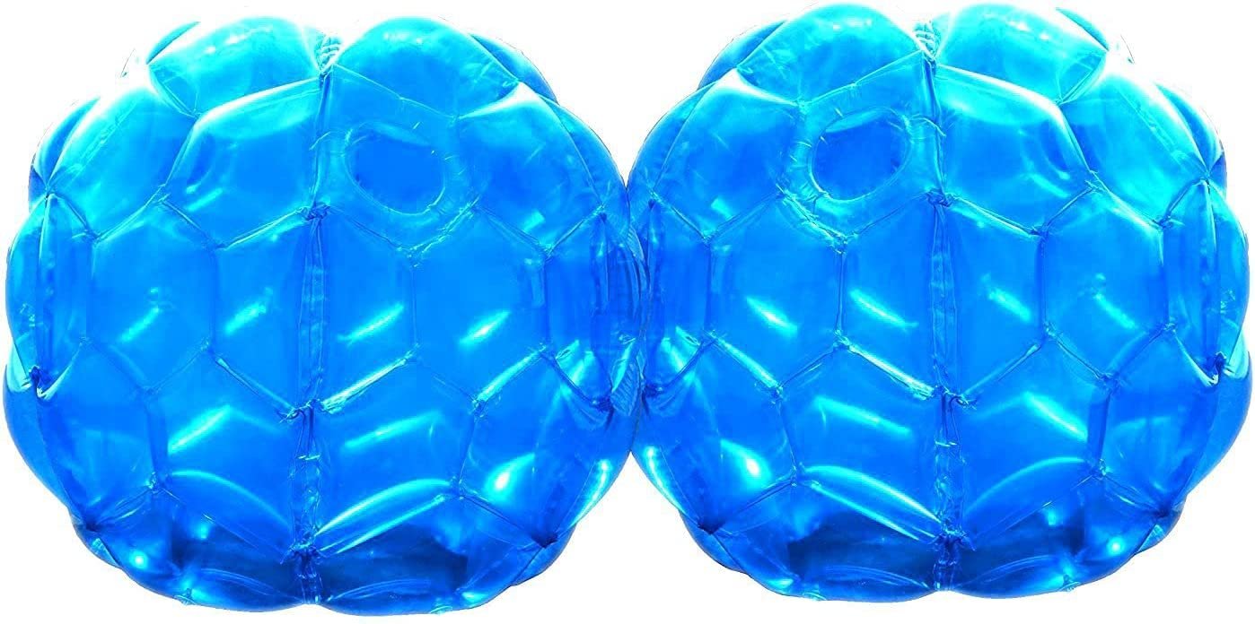 Inflatable Bubble Bumper Balls - GoBroBrand 36 Blue - 2 Pack Set for Outdoor Play - Kids and Adults