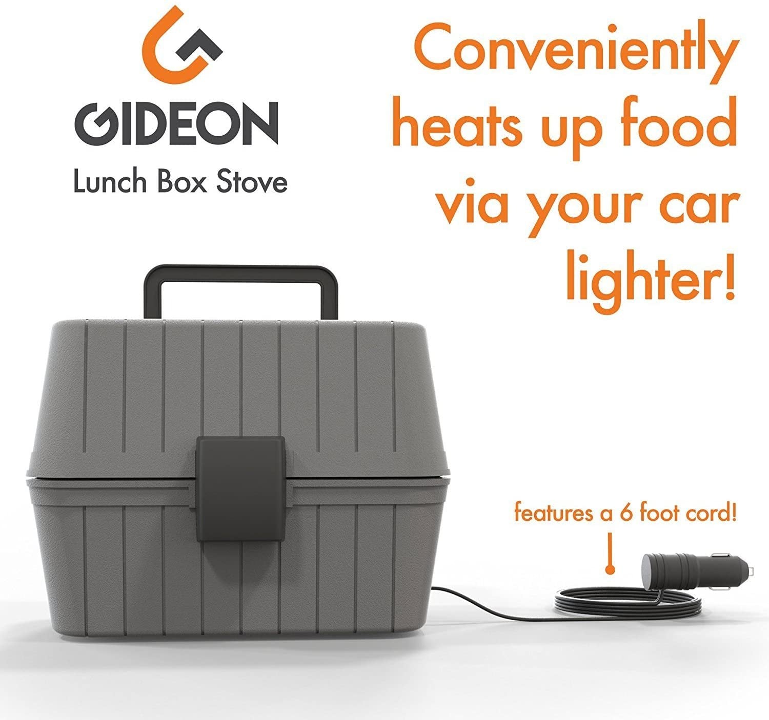 Gideon Heated Electric Lunch Box 12-Volt Portable Stove For Car, Truck, Camping, Etc. - Enjoy Hot Delicious Meals