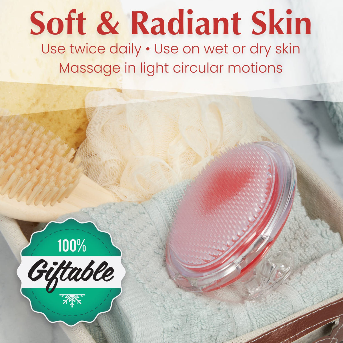 Exfoliating Brush to Treat and Prevent Razor Bumps and Ingrown Hairs