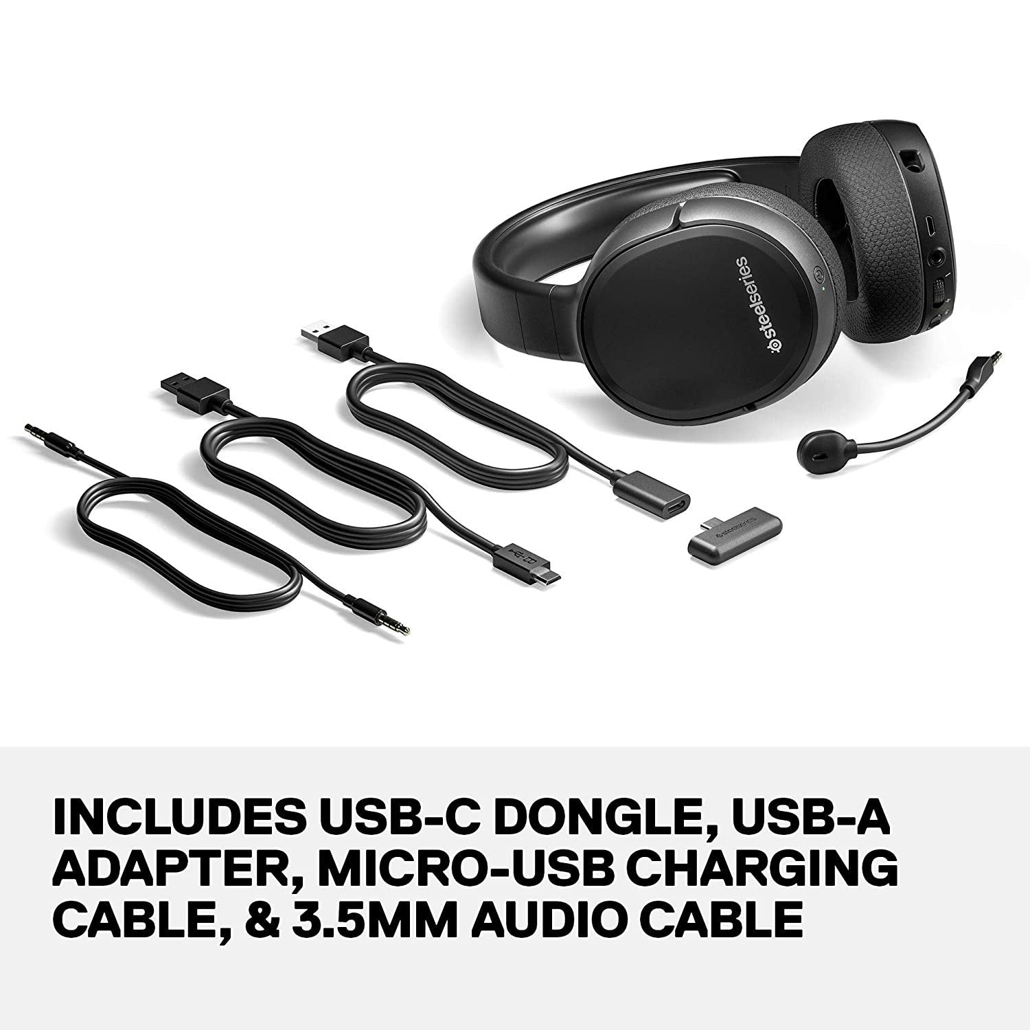 SteelSeries Arctis 1 Wireless Gaming Headset – USB-C Wireless – Detachable ClearCast Microphone