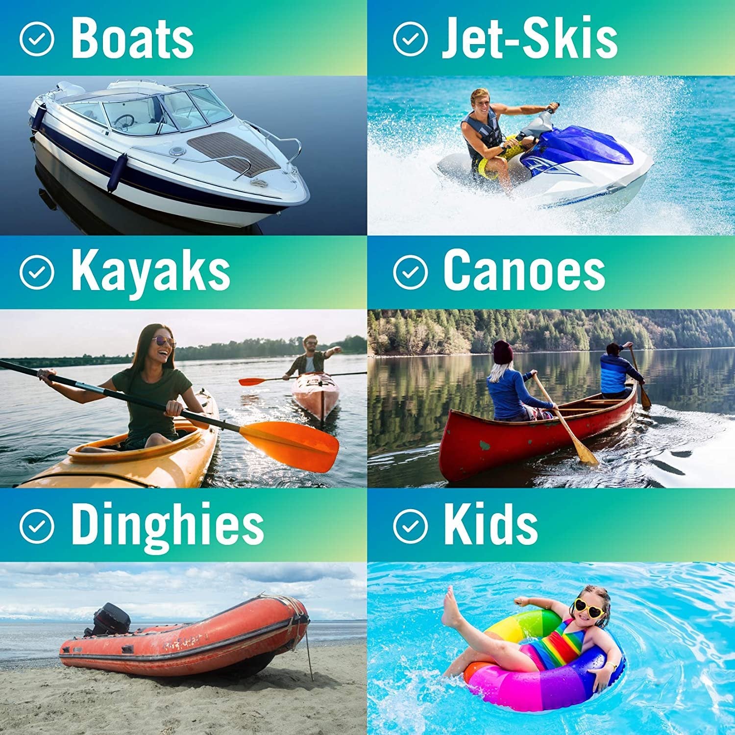Telescoping Plastic Boat Paddle - Collapsible Oar for Kayak, Jet Ski, Tube, Rafting - Kids & Adults - 2Pk - Free Shipping