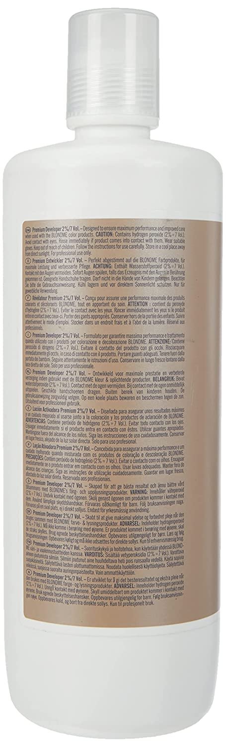 Schwarzkopf blondme Premium Developer 2% / 7 Volume Hair Color Developer, 33.8 Ounce, 1 L
