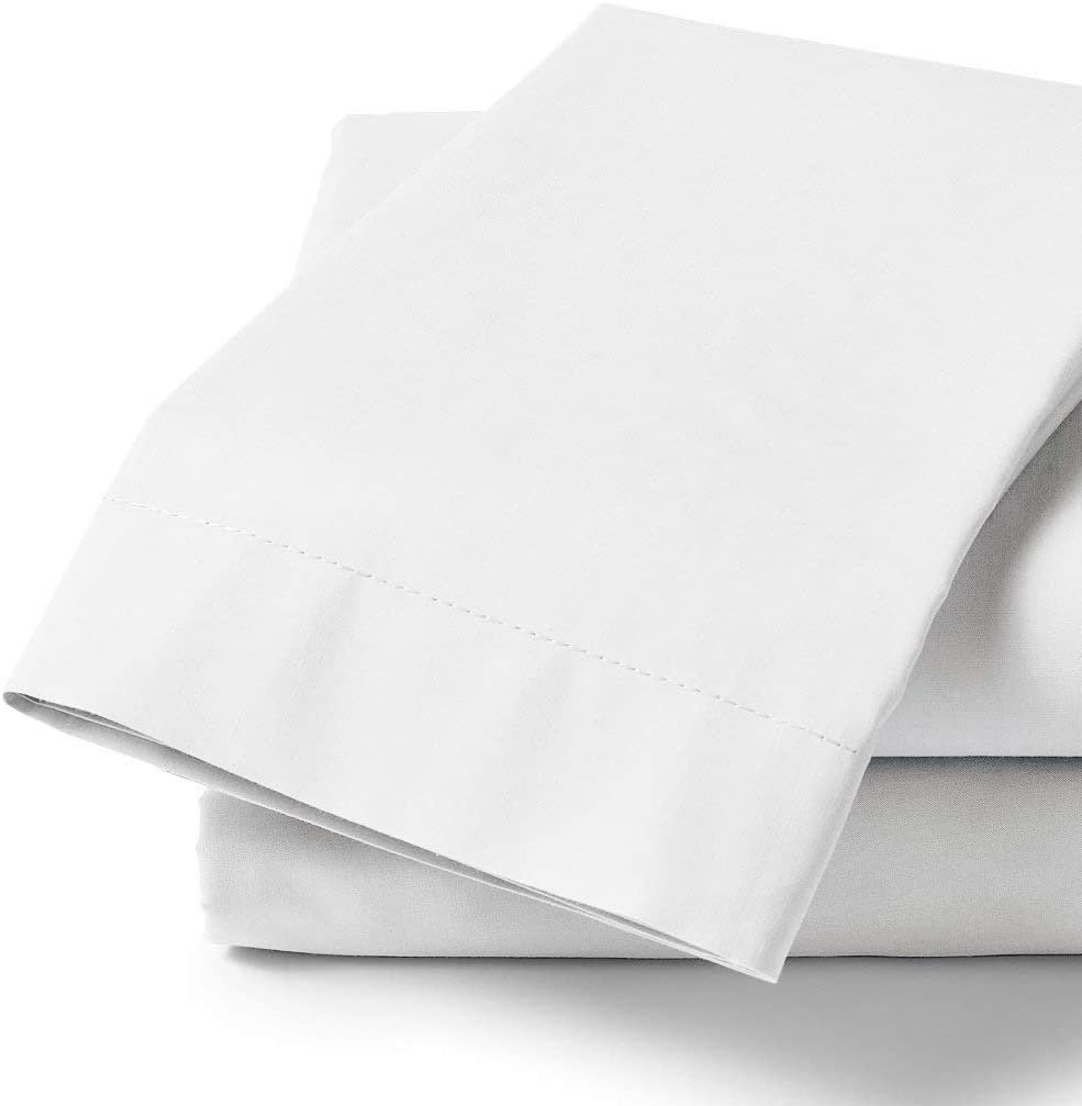 White Classic White Cotton Pillow Cases Standard Size Set of 12, Heavy Weight Quality Pillowcase with T-180 Thread Count, Elegant Double Stitched Tailoring Pillowcases, Pillow Covers 20x30 Inch