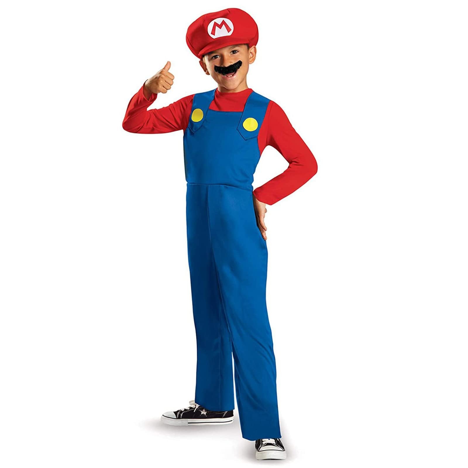 Nintendo Super Mario Brothers Mario Classic Boys Costume, Extra small/3T-4T