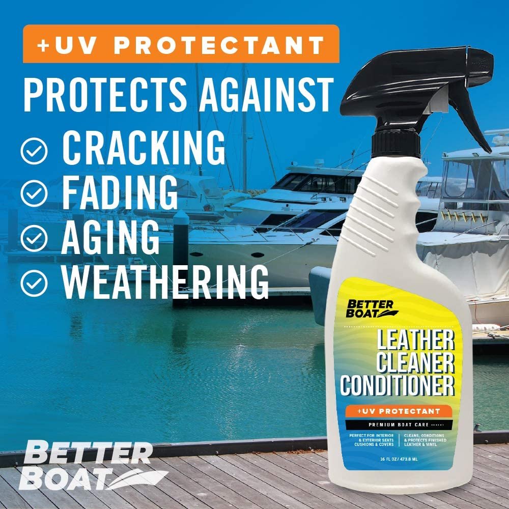Marine Grade Boat Cleaner Products Leather Conditioner and Boat Vinyl Cleaner for Boat Seats Cleaner and Protectant UV Protection Leather Cleaner Boat Accessories Upholstery Interior Car & Spa Cover