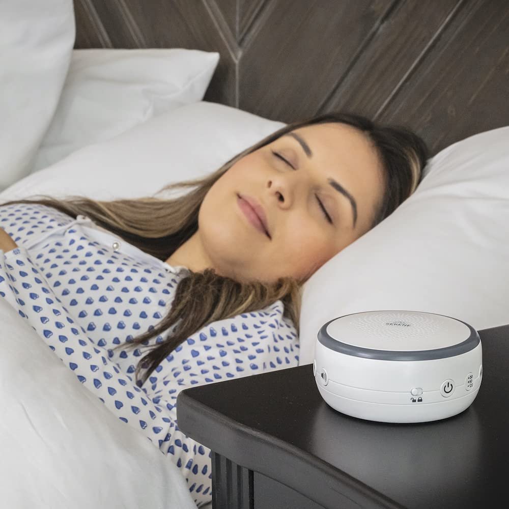 Serene Evolution 18 Sound White Noise Machine for Adults - Battery Operated, Soothing Sleep Sounds Include Fan, Ocean, Pink & Brown Noise, Rain, Brook - Adult Size