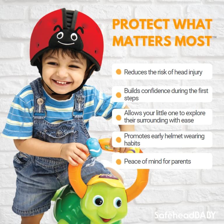 SafeheadBABY: Award-Winning Infant Safety Helmet, Baby Crawling and Walking Helmet, Toddler Head Protection, Expandable and Adjustable, Ultra-Lightweight, Tested and Certified