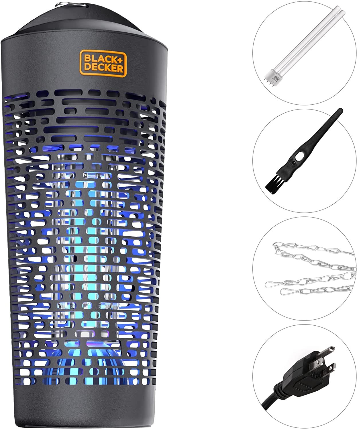 BLACK+DECKER Outdoor Electric UV & Killer for Flies, Mosquitoes, Gnats & Other Small to Large Flying Pests Half Acre Coverage for Home, Deck, Garden, Patio, Camping & More