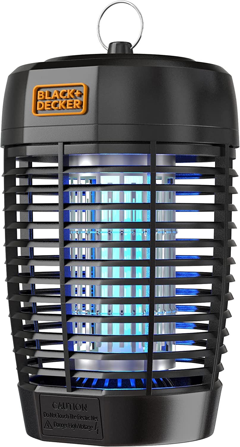 BLACK+DECKER Bug Zapper - Outdoor Mosquito Repellent & Fly Killer - Black, 1 Count - Ideal for Home, Deck, Garden & Patio