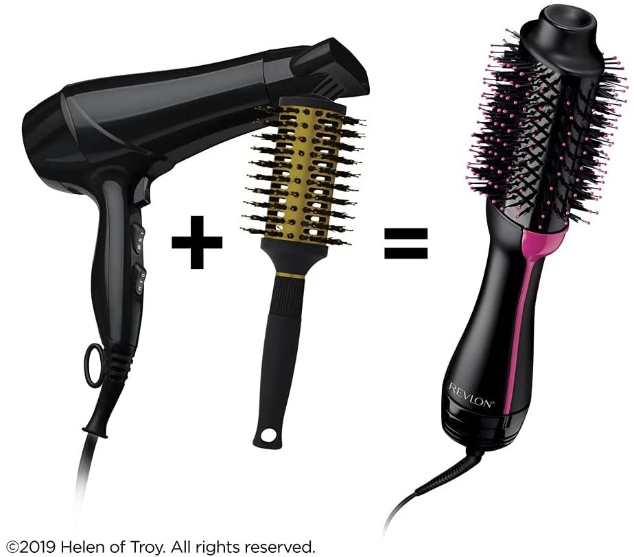 Revlon One Step Ionic Hair Dryer and Volumizer Black 1100W - 3 Heat 2 Speed Pro Collection, Free Shipping & Returns