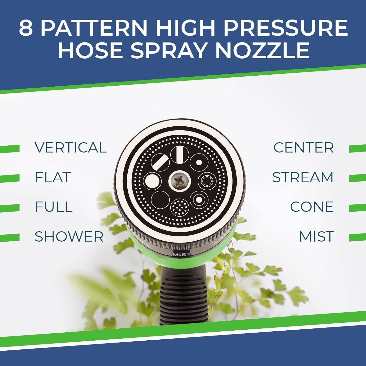 GrowGreen Expandable Garden Hose with Turbo Spray Nozzle, Premium Flexible Hose