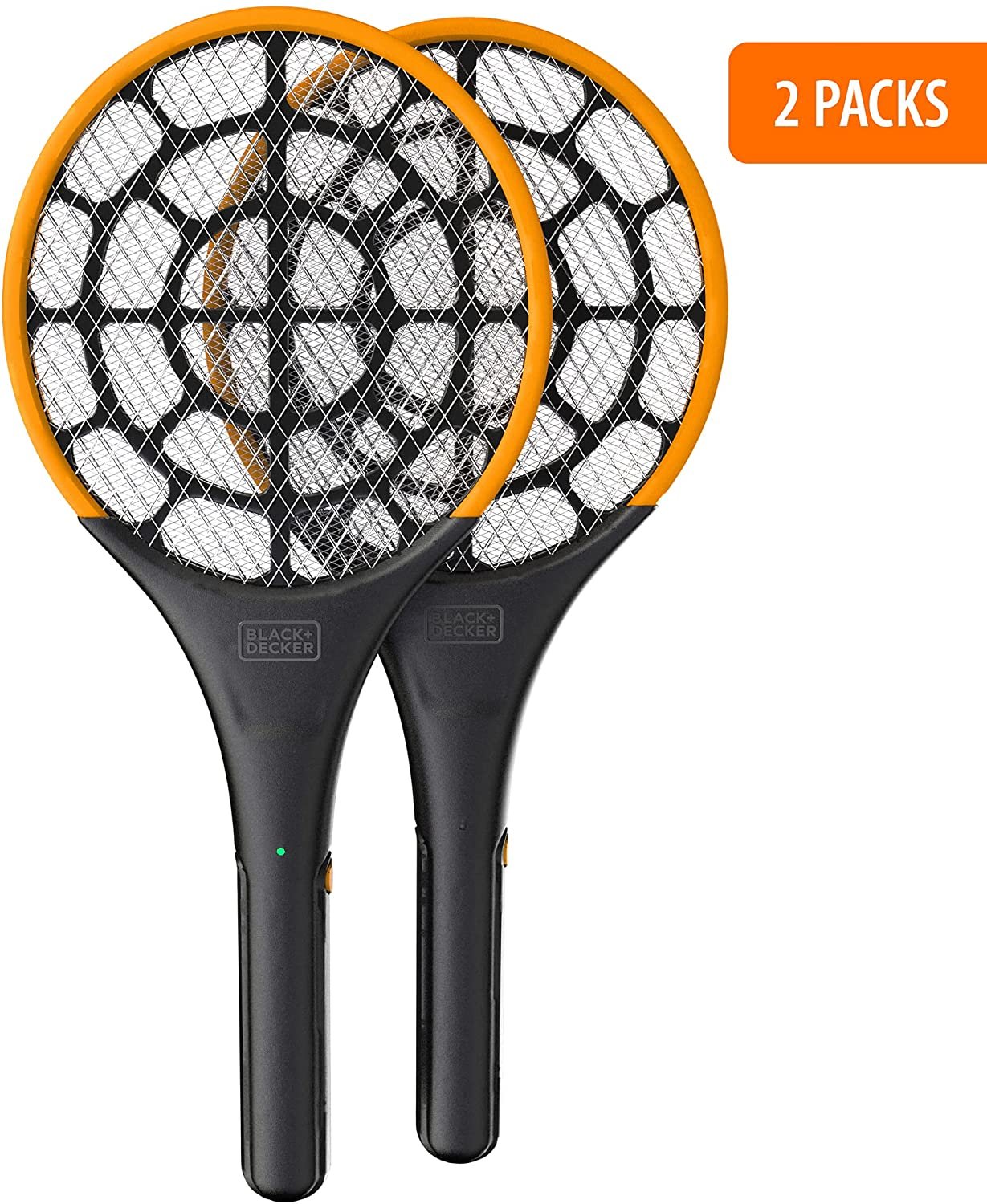 PRO 2.0 TWO PACK Black + Decker Electric Fly Swatter | Handheld Indoor Outdoor Bug Zapper