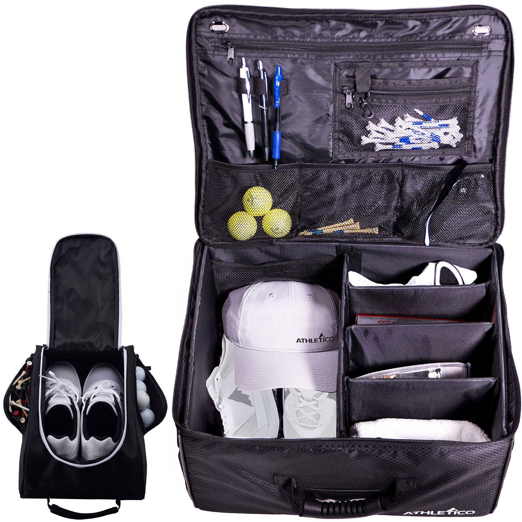 Athletico Golf Trunk Organizer + Shoe Bag (Black)