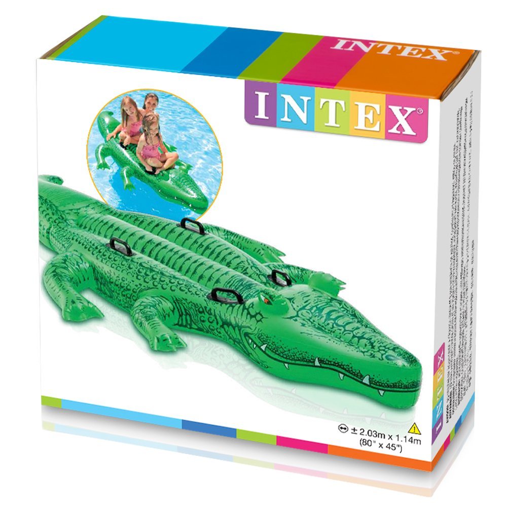 Intex Giant Gator Ride-On, 80" X 45", for Ages 3+