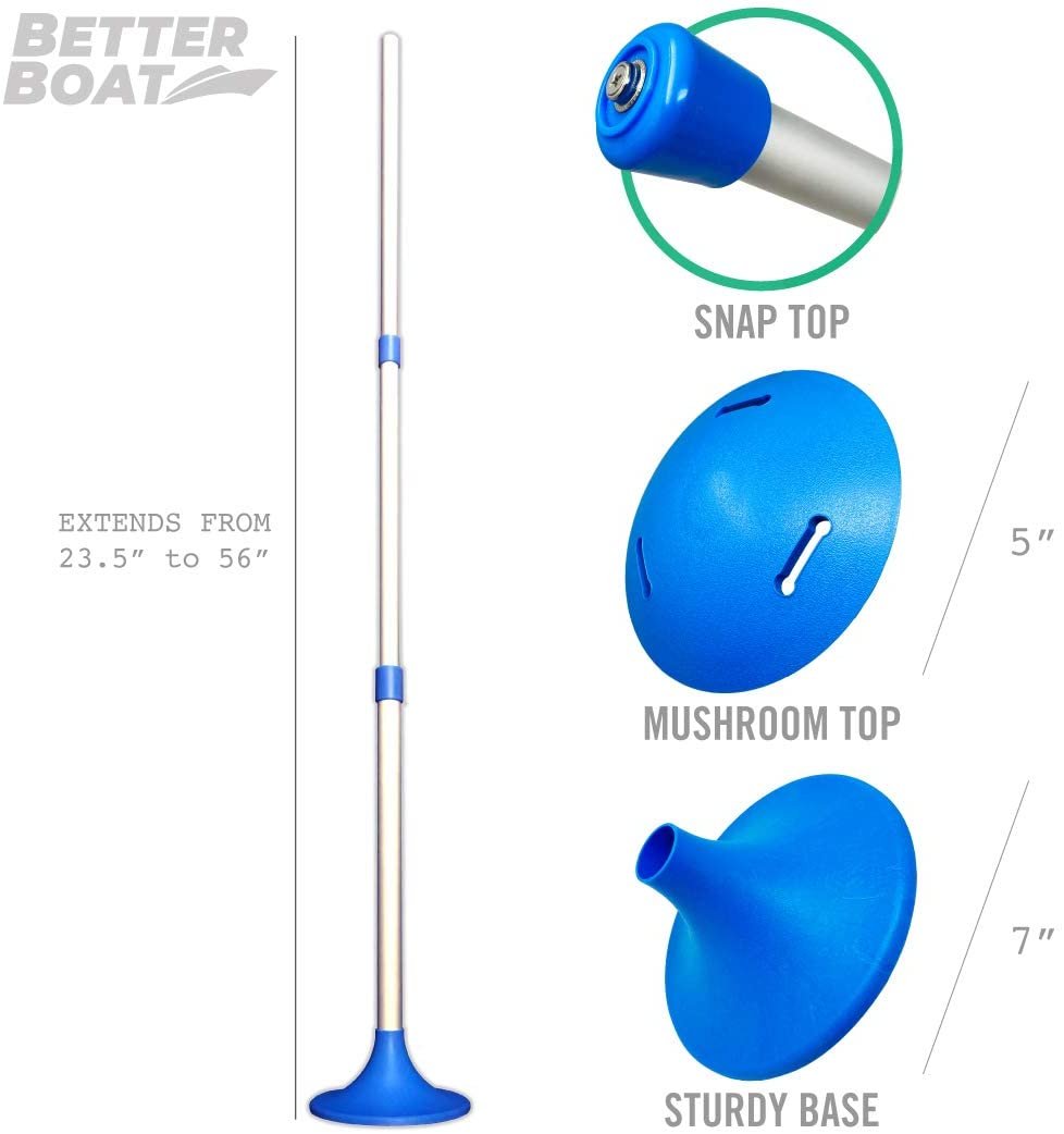 Adjustable Boat Cover Support Pole, Extendable Size, Blue, 1 Count