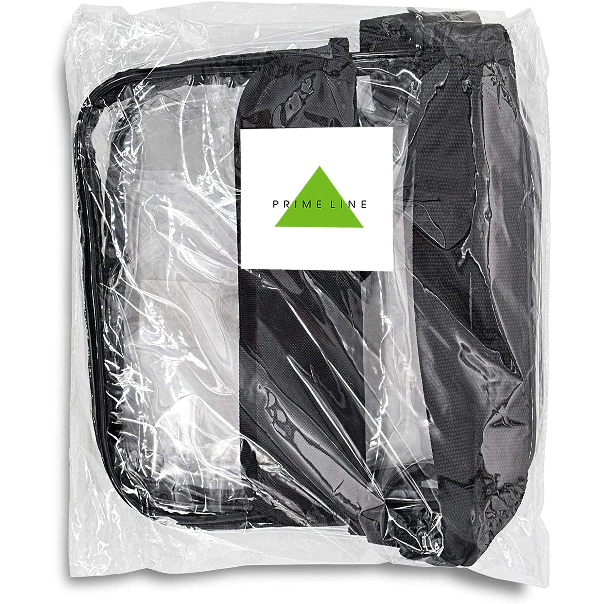 Black Clear Stadium Approved Crossbody Purse, Adjustable Strap, Front Pocket, 10x10x4.5