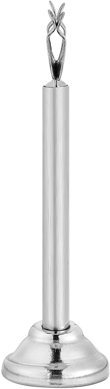 Alpine Industries 3" Harp Style Place Card Holder - Table Card Holder - Tabletop Menu Holder - Table Number Holder -Great for Restaurants, Weddings Banquets - Silver (24 Pack)