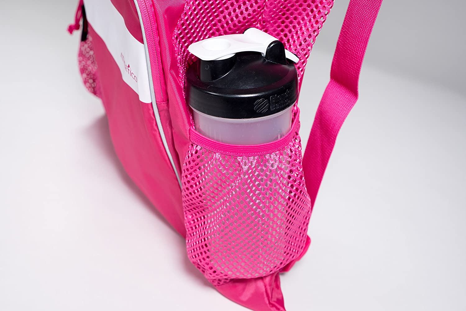 Athletico Mid Size Mesh Swim Bag - Pink, Wet & Dry Compartments, for Swimming, Beach & Camping - Free Shipping
