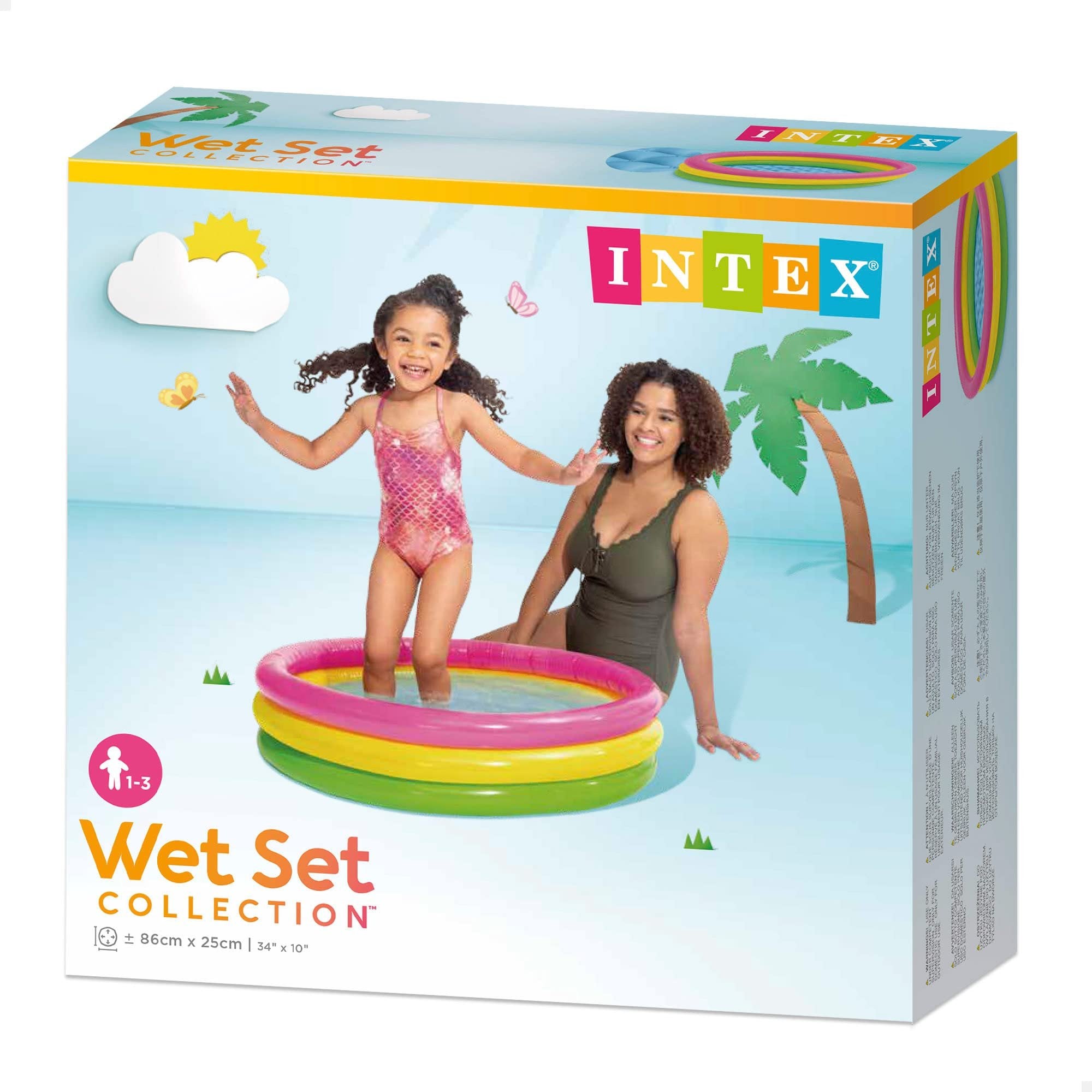 Intex Sunset Glow Baby Pool 34x10in Multicolor with Free Shipping & Returns