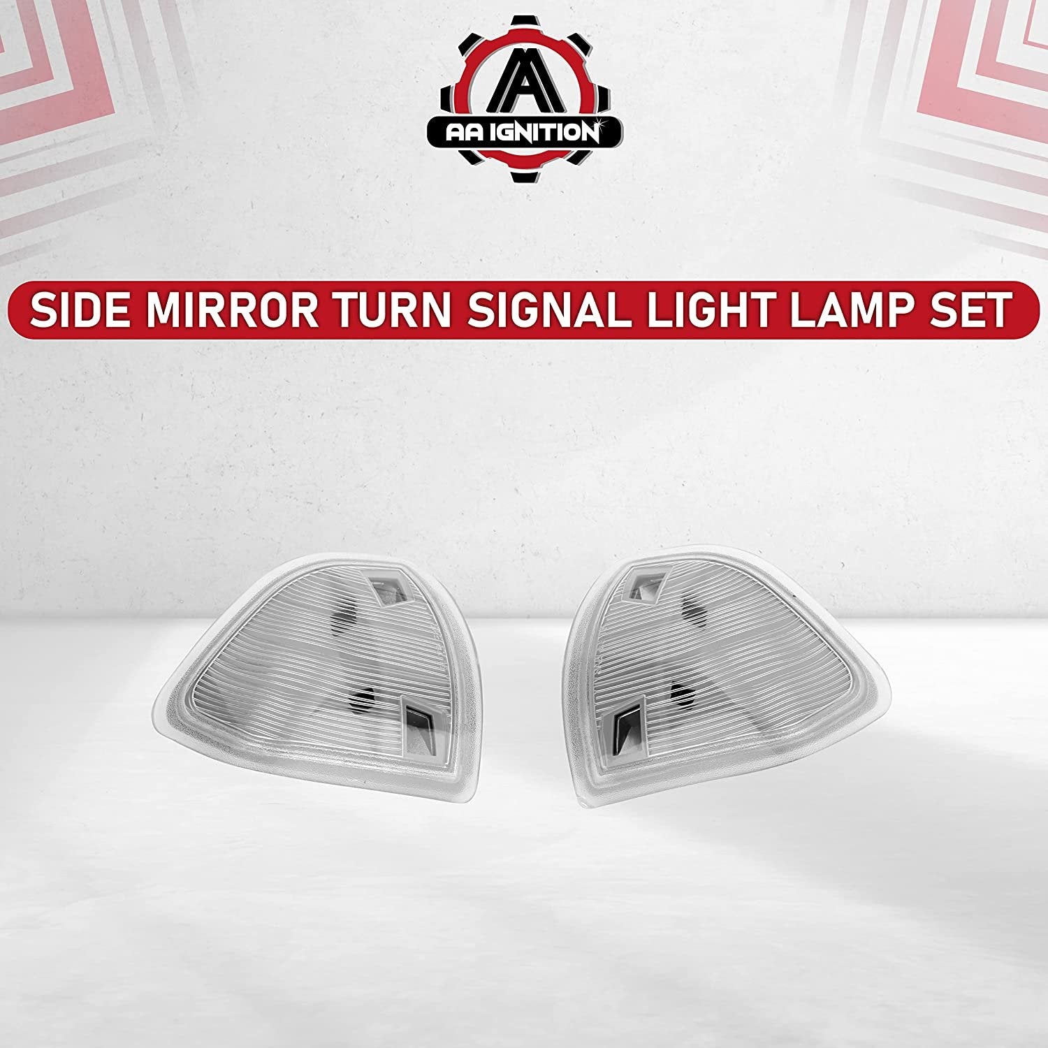 Replacement Side Mirror Turn Signal Light Lamp Set - Replaces 68302828AA, 926-122, 68261240AA - Compatible with Dogde Trucks - Ram 1500, Ram 2500, Ram 3500, 4500, 5500 - Left and Right Blinkers
