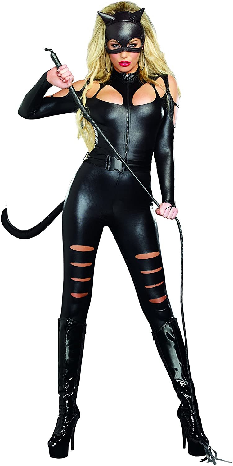 Dreamgirl Women's Catwoman Costume, Black, Small