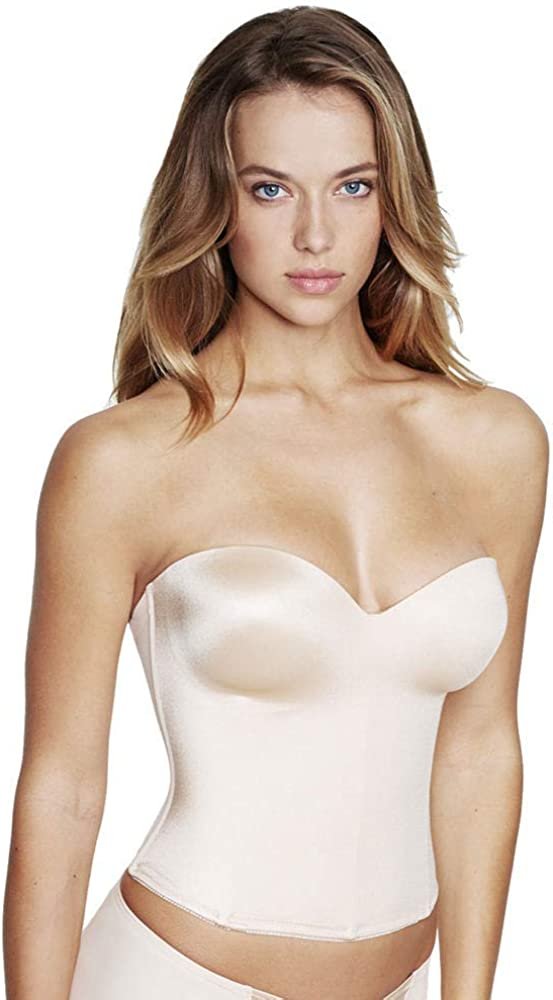 Dominique Womens Ariel Hidden Underwire Longline Bra Nude 36DD/E One Size