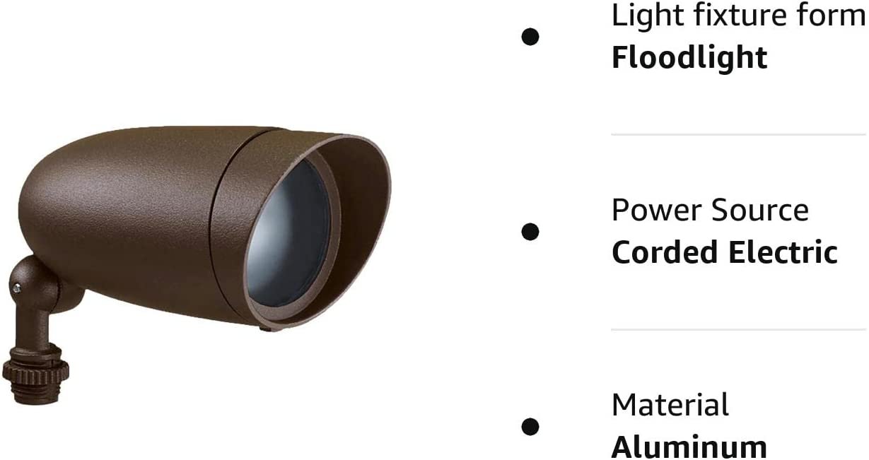 Dysmio Lighting One Light PAR20 120 Volt Die Cast Aluminum Durable Outdoor Landscape Security Lighting Flood, Dark Bronze