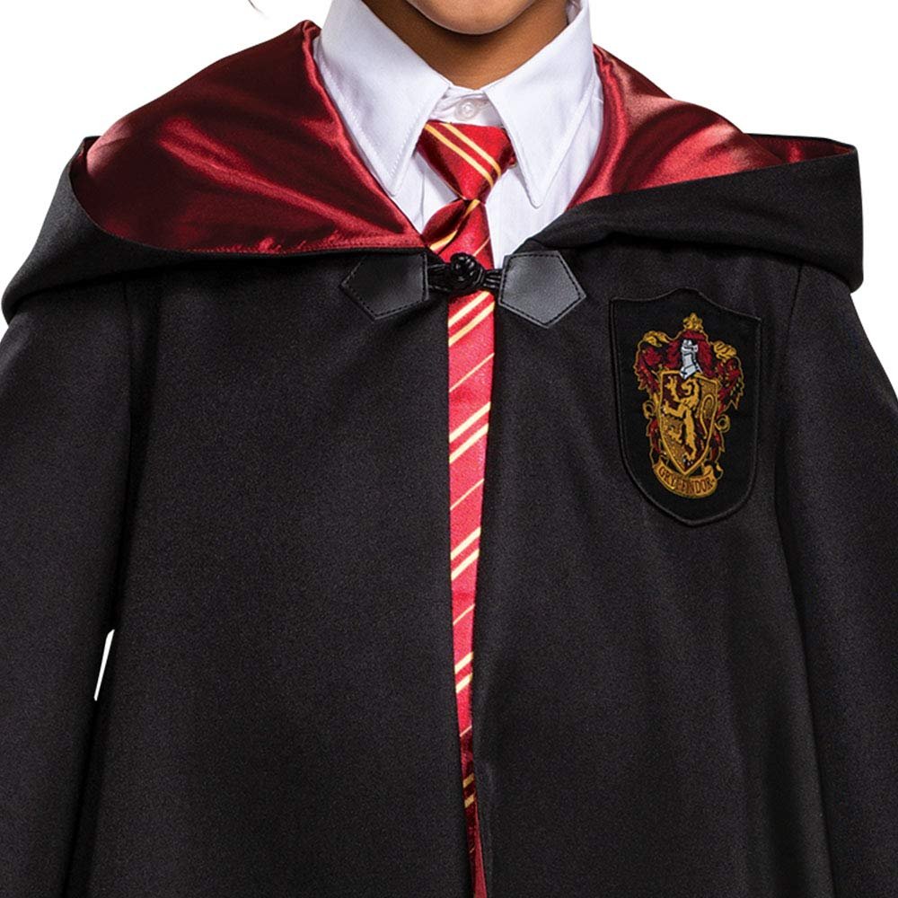 Harry Potter Gryffindor Robe Prestige Children's Costume Accessory, Black & Red, Kids Size Small (4-6)