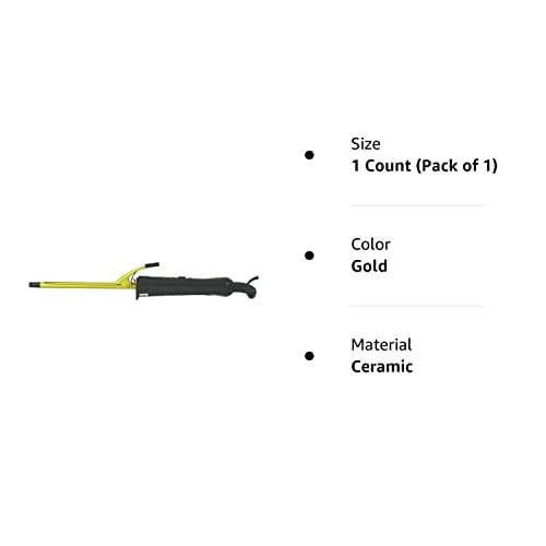 Hot and Hotter Gold Ceramic Curling Iron 1/4'' Barrel Size …