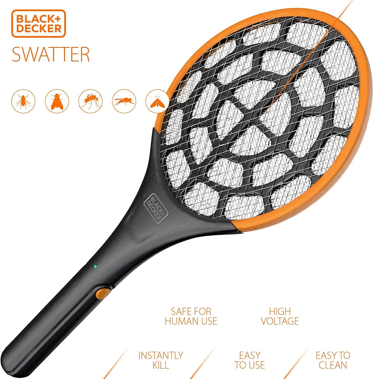 PRO 2.0 TWO PACK Black + Decker Electric Fly Swatter | Handheld Indoor Outdoor Bug Zapper
