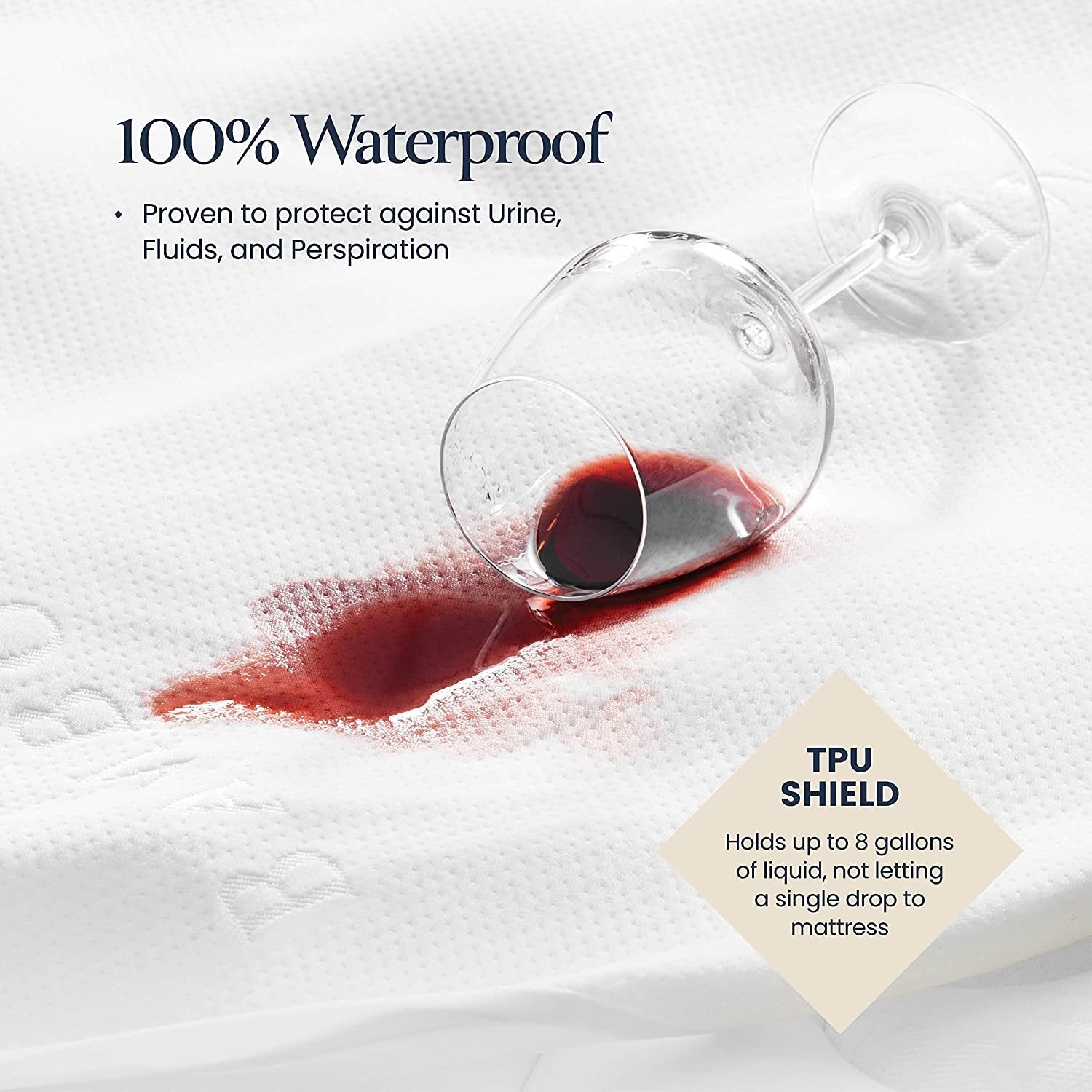 100% Waterproof Mattress Protector Twin - Luxury Comfort Bamboo Mattress Protector - Super Protective Leak-Proof Barrier - Hypoallergenic & Breathable Mattress Cover - Soft, Crinkle Free & Noiseless