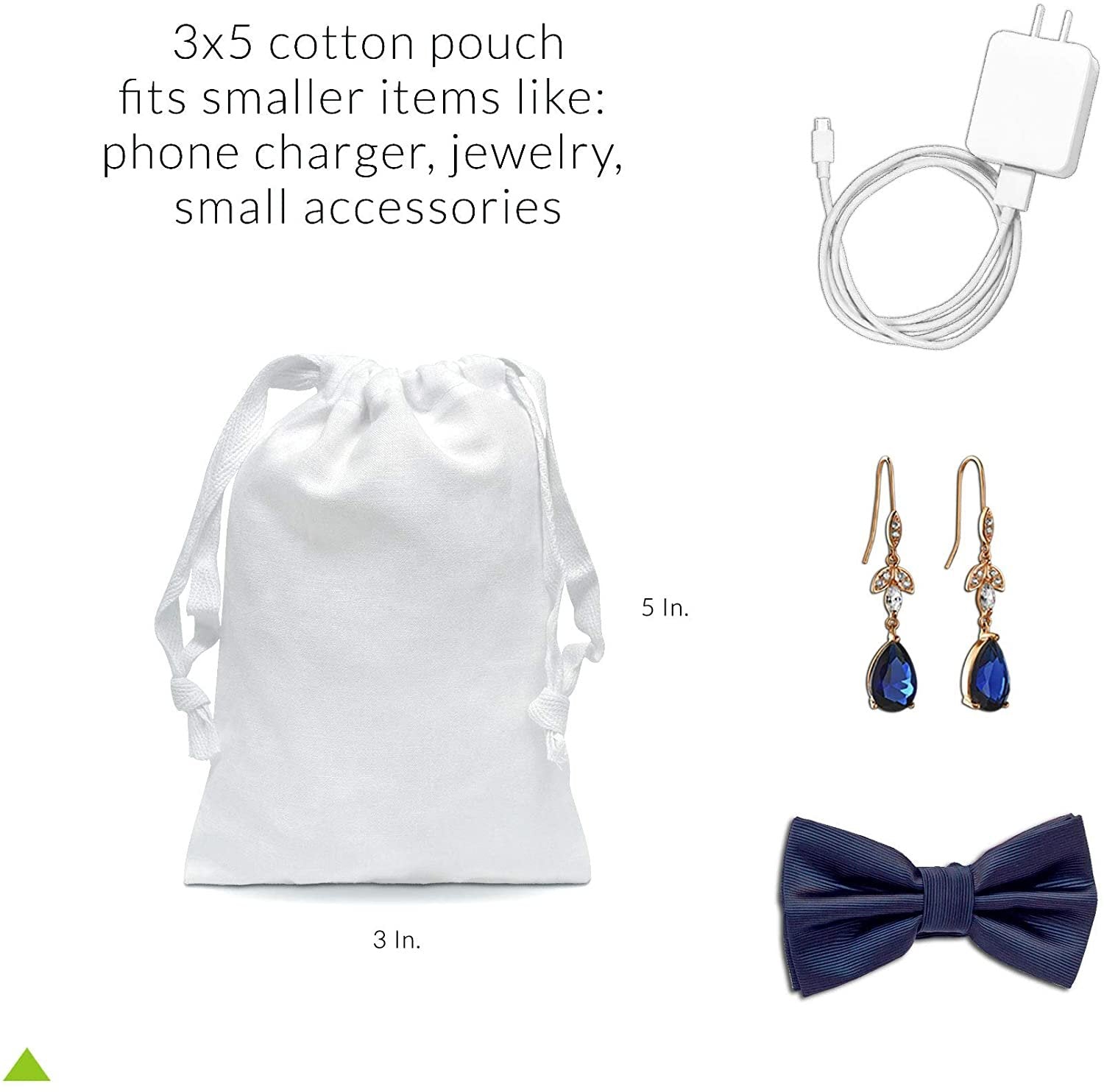 Small Drawstring Bags - 12 Pack 3x5 Inch Small Bright White Muslin Cotton Cloth Pouches in Bulk, Mini Canvas Cloth Fabric Pouch for Jewelry, Gifts, Candy, Parties, Wedding Favors, Soaps, Treats, Crafts