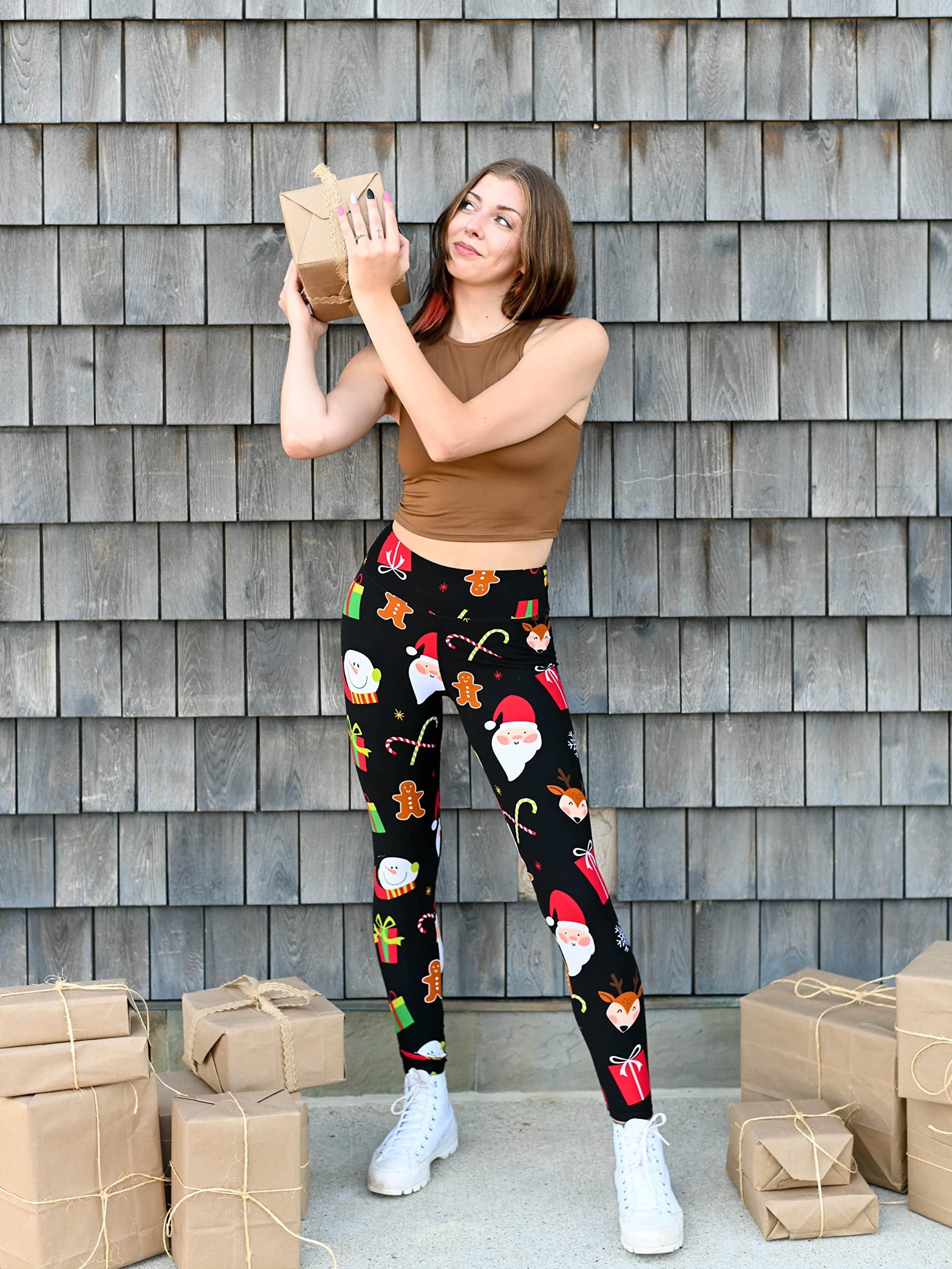 SATINA Christmas Leggings for Women Buttery Soft Highwaisted Holiday